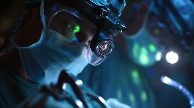 Surgical Scene Intense Lighting and Detailed Instruments