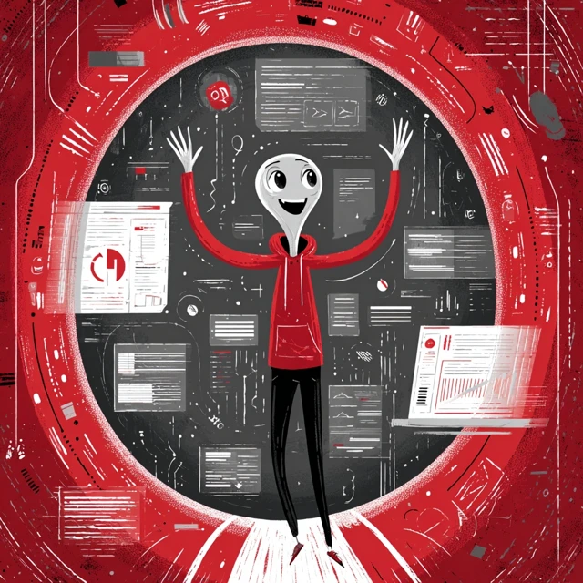 Alien Programmer Analyzing Spaceship Data