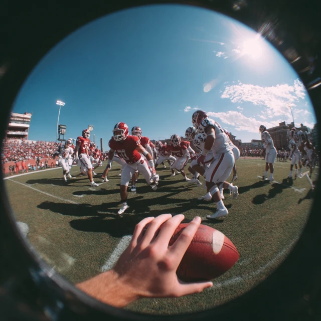 Football Game Sunny Day Perspective