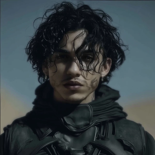 Portrait of a Mysterious Man in the Desert