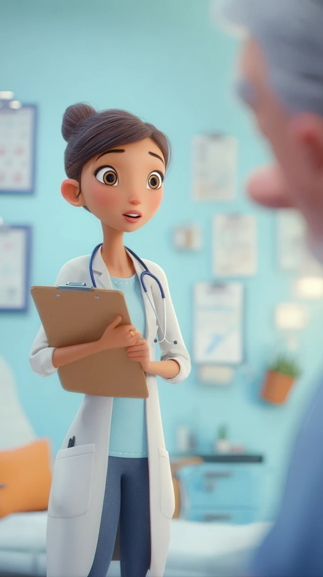 Asian Doctor in a Ward 3D Pixar Style