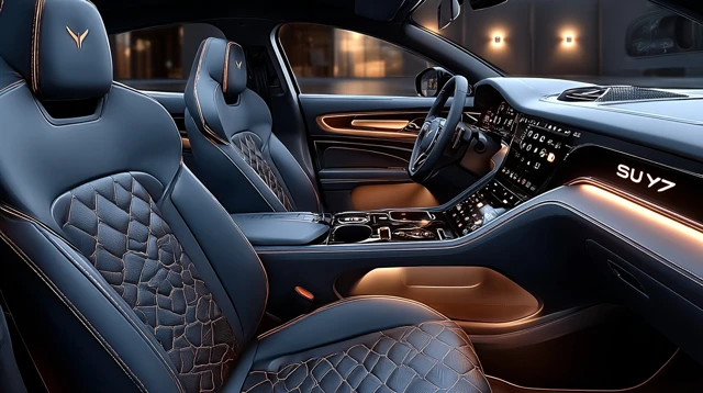 Xiaomi SU7 Car Interior Design Intricate Details