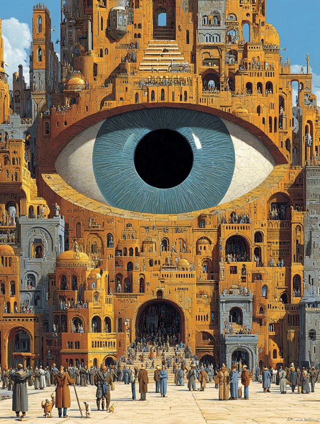 Giant Robot Ruins Fantasy Art