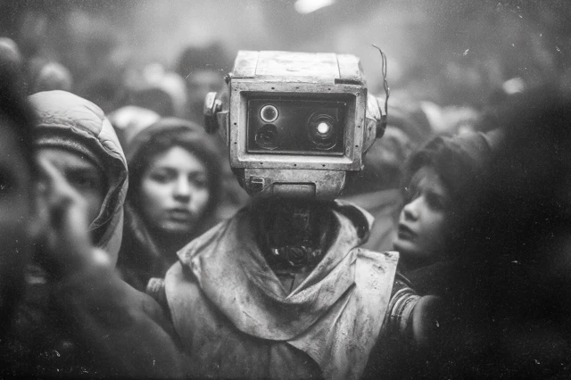 Robot in Disguise B W Photography