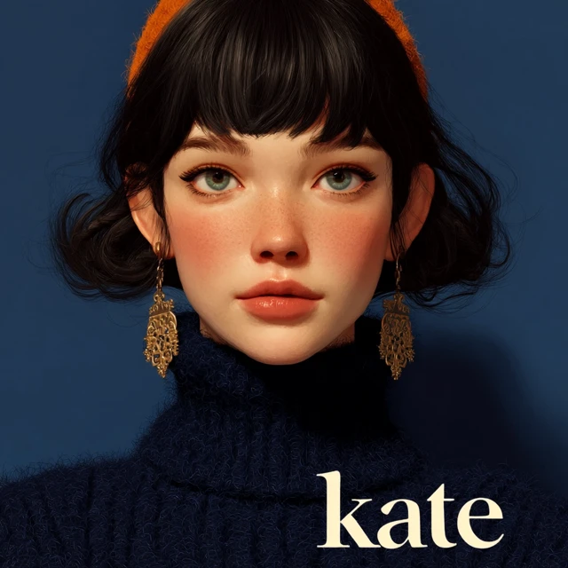 Kate Latina with Glasses Portrait Art