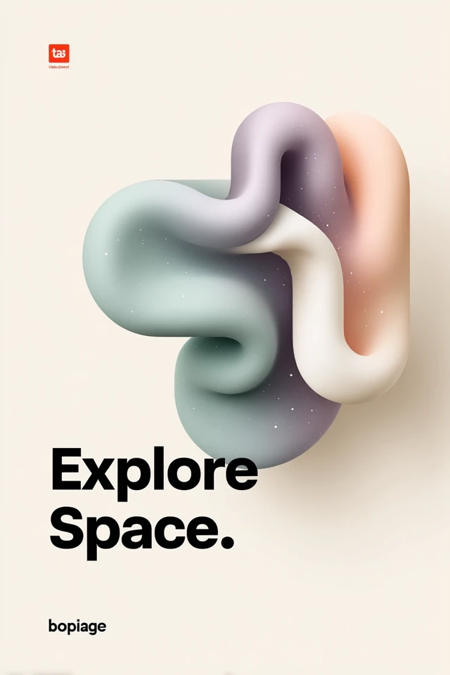 Explore Space Modern Abstract Poster Design