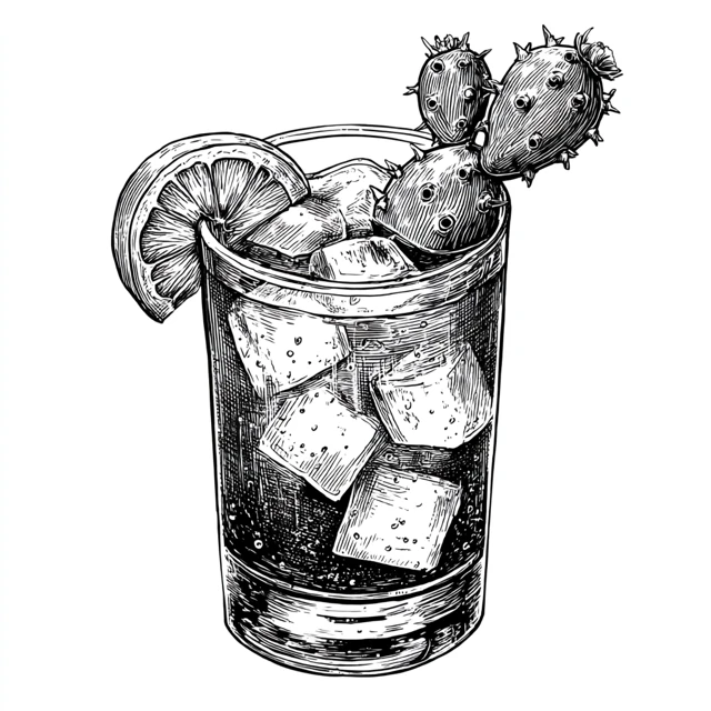 Lemonade Drink with Prickly Pear Icon Vector