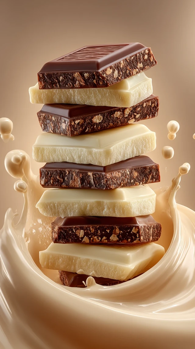 Chocolate Bar Stack Delicious Dessert Food Image