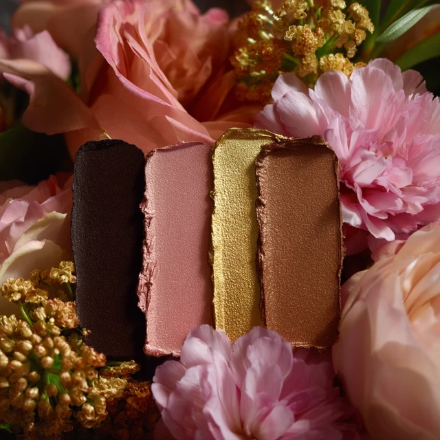 Wedding Color Swatches Chocolate Blush Pink Gold