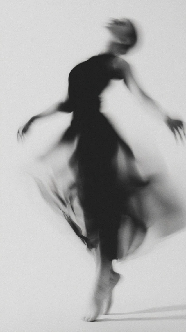 Blurry Dancer in Film Photography Style