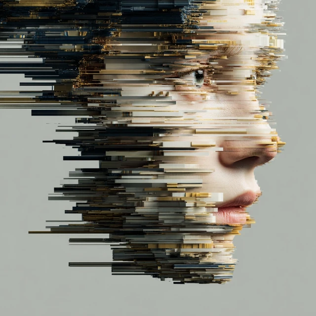 Abstract Face Reconstruction Digital Art