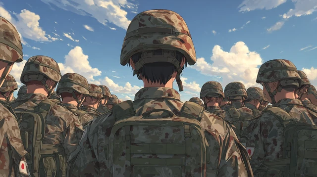Anime Soldiers in Formation