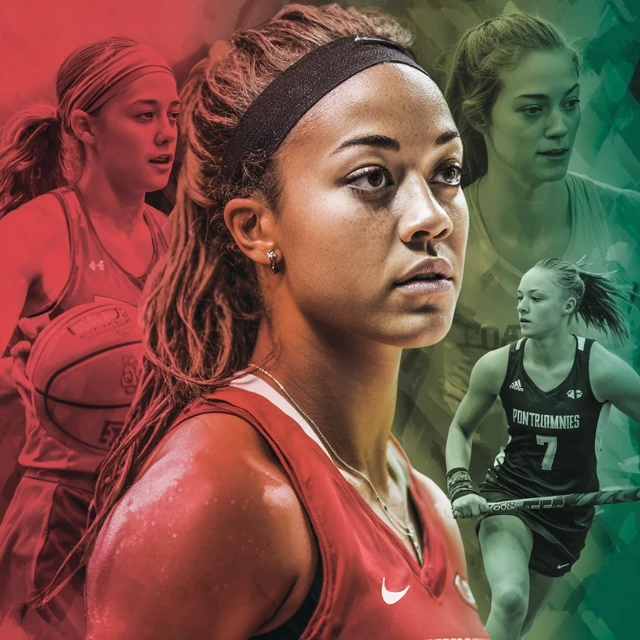 College Women Athletes Basketball Softball Golf TrackField