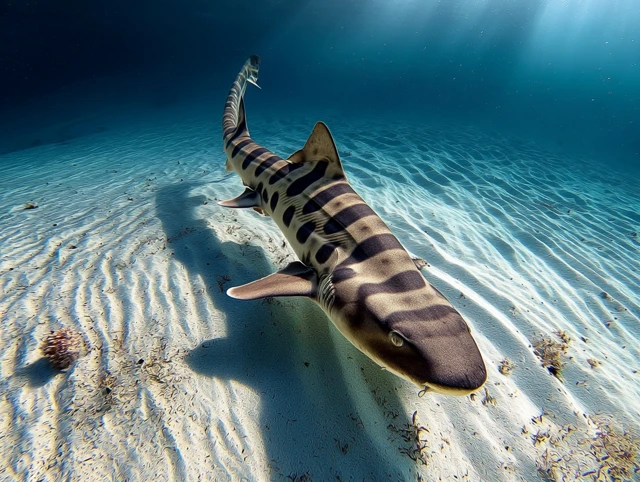 Underwater Leopard Shark Photorealistic Shot