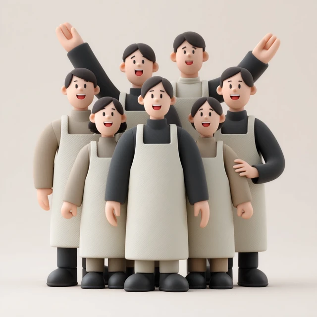 Celebrating Workers Aprons 3D Illustration