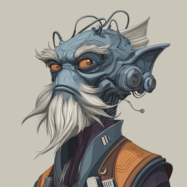 Alien Gnome Researcher SciFi Fantasy Illustration