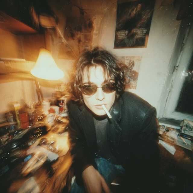 Polish Man Portrait with Sunglasses and Cigarette