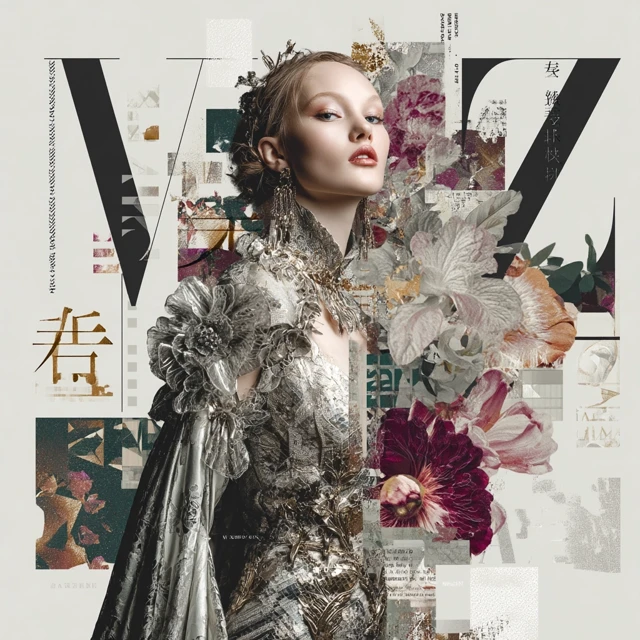 Elegant Fashion Collage Modern Art