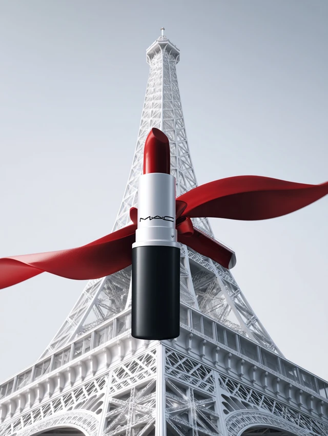 MAC Lipstick Advertisement Eiffel Tower Modern Art