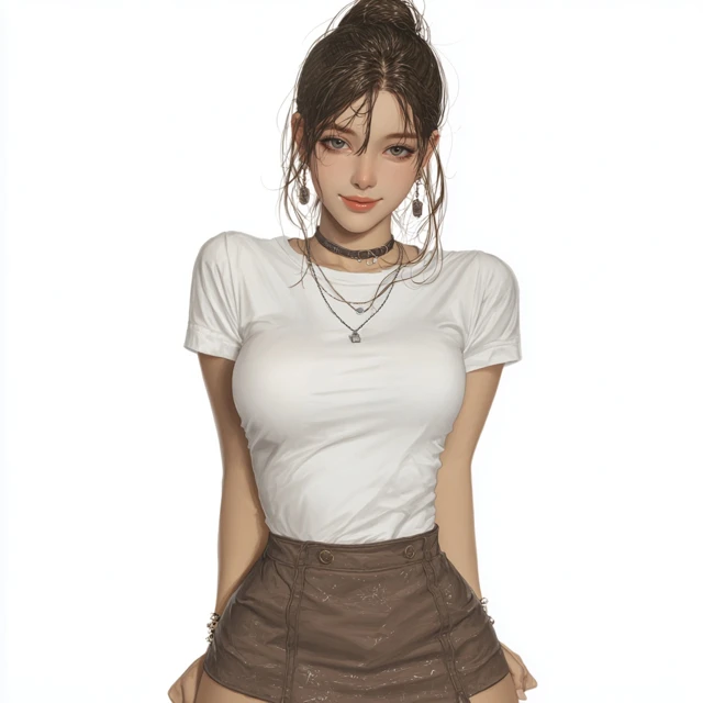 Realistic Portrait of a Smiling Woman