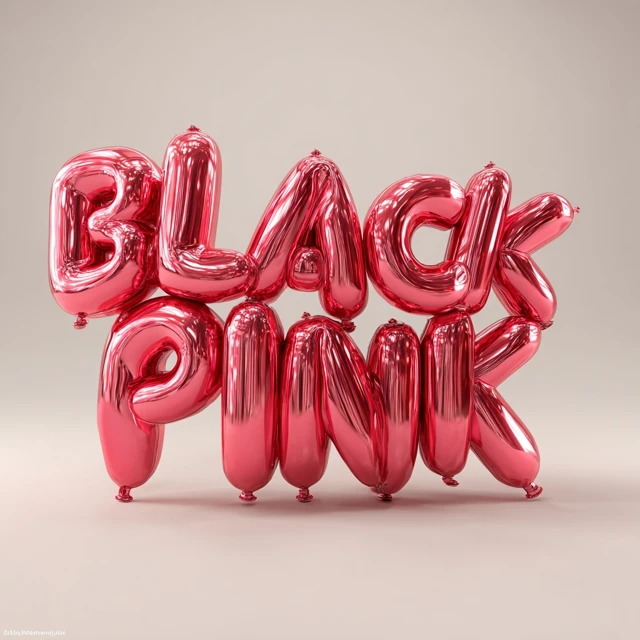 BLACK PINK 3D Balloon Render