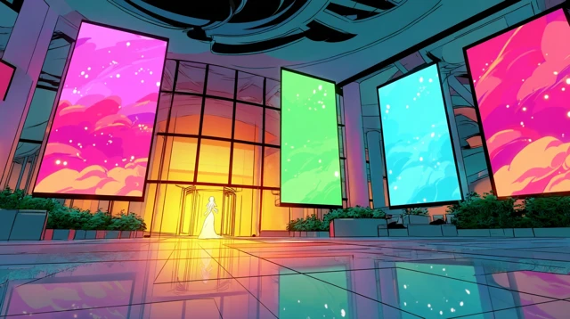 Futuristic Insurance Explanation Space Illustration