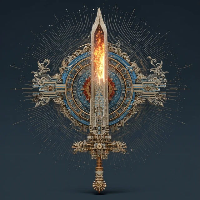 Electronic Greatsword Art Deco Design