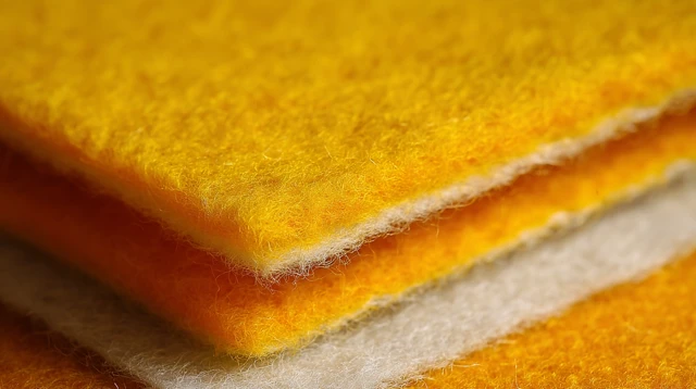 Yellow Felt Texture Stock Photo