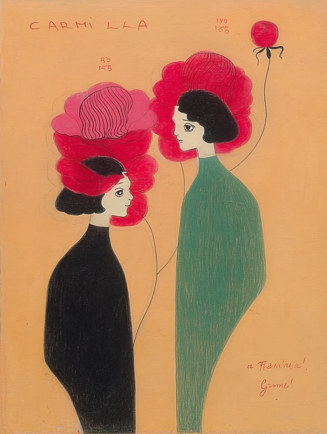 Flowers with Human Heads Talking Oil Painting