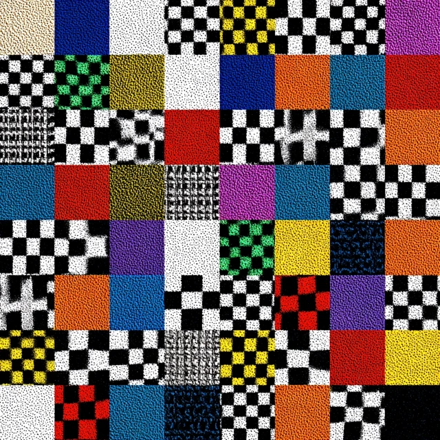 Retro 1980s Quilt Pattern Digital Design