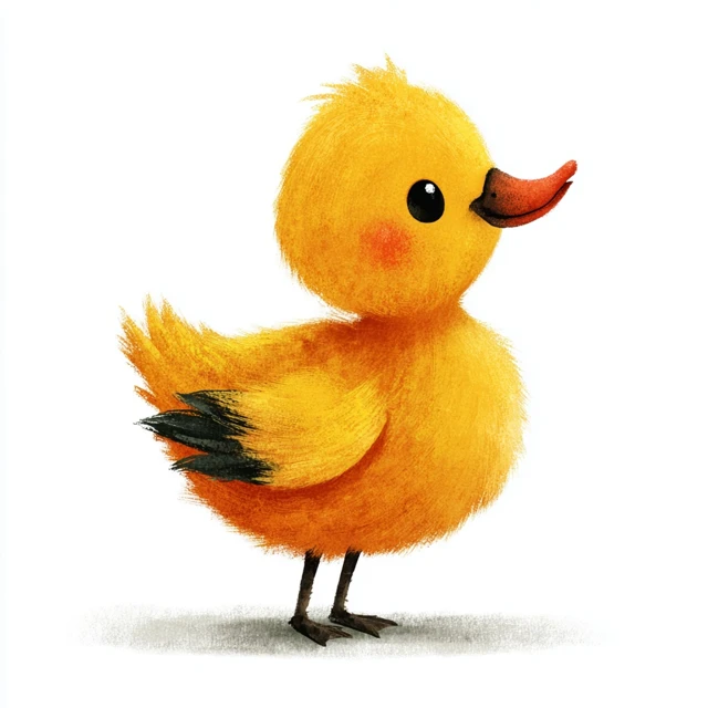 Cute Cartoon Duck Illustration For Kids
