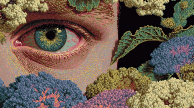 Intricate Eye Mixed Media Art