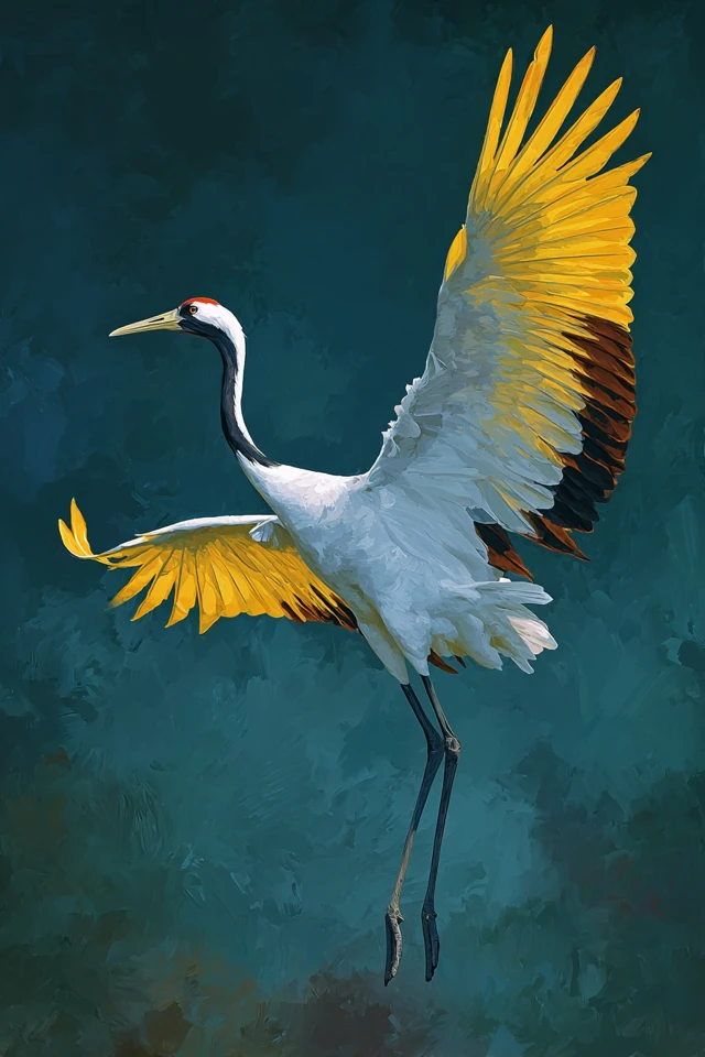 Crane in Flight Art in the Style of McFarlane McQuarrie