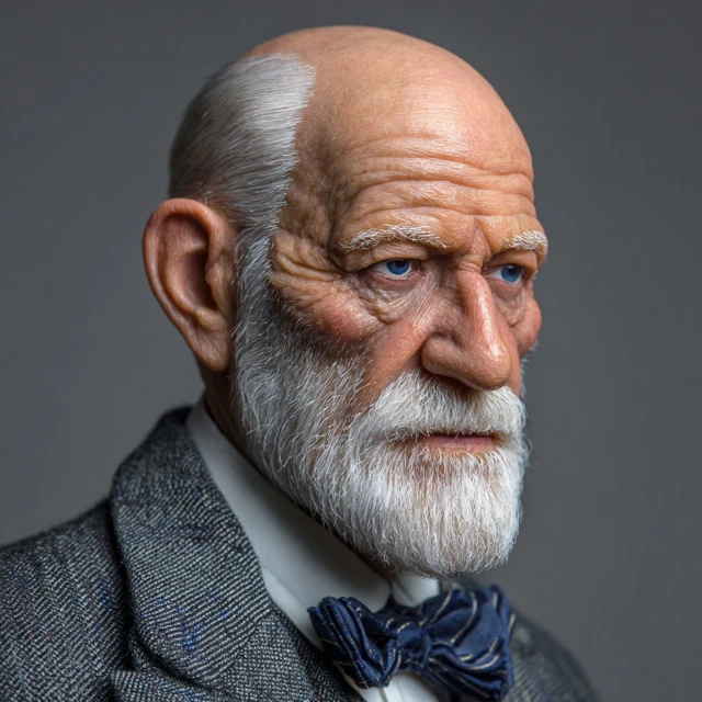 Hyperrealistic Portrait of Sigmund Freud