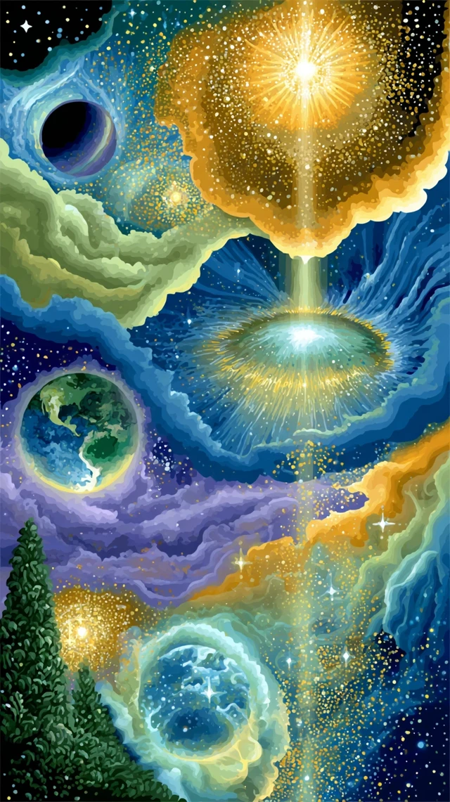 Cosmic Ganesha Art Celestial Space Galaxy Nebula