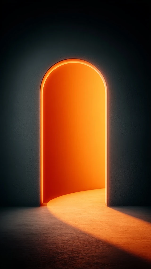 Neon Pathway Light Tunnel Abstract