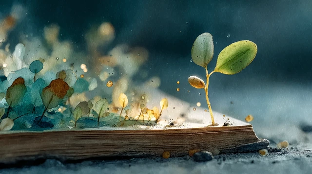 Sprouting Seed Watercolor Growth and Learning