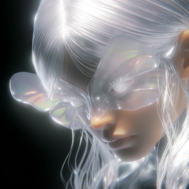 Crystal Masked Woman 3D Render