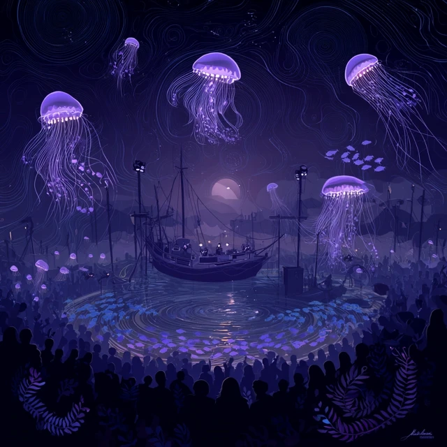 Moonlight Party with Jellyfish Dancers