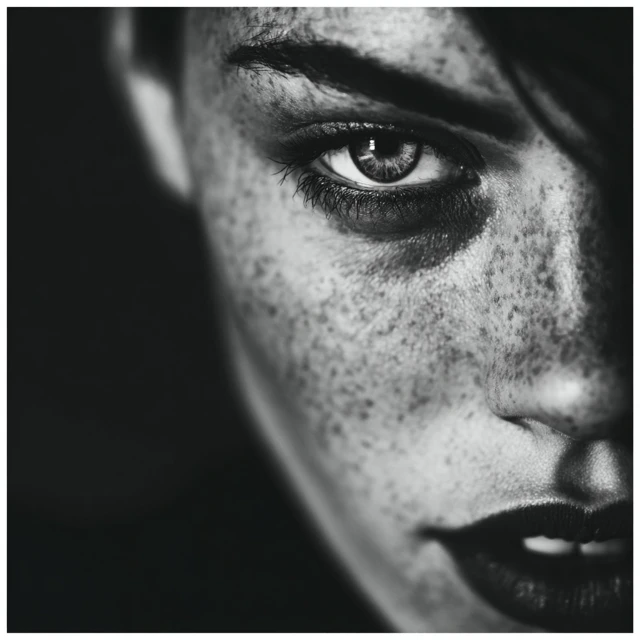 Model Portrait Black and White