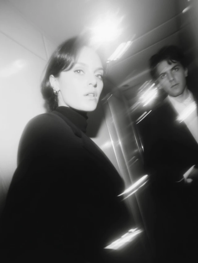 Movie Still Black and White Photo - Film Noir Style