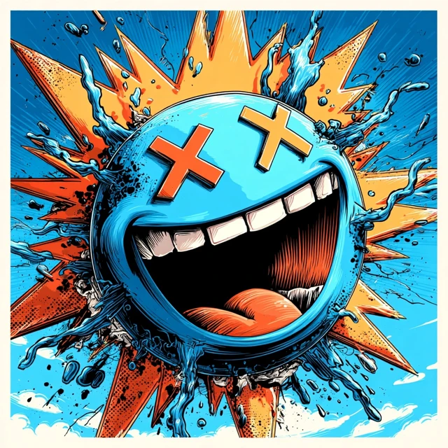 Smiley Face Graffiti Logo Beach Punk Vibe