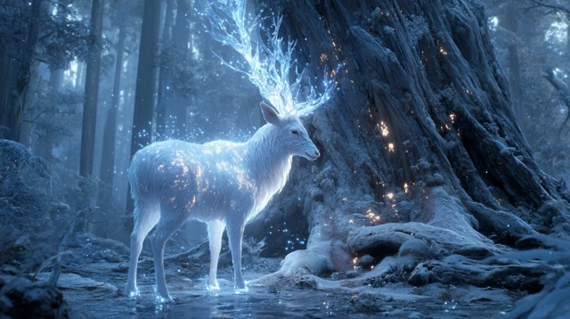 Enchanted Forest Moonlight Deer HD