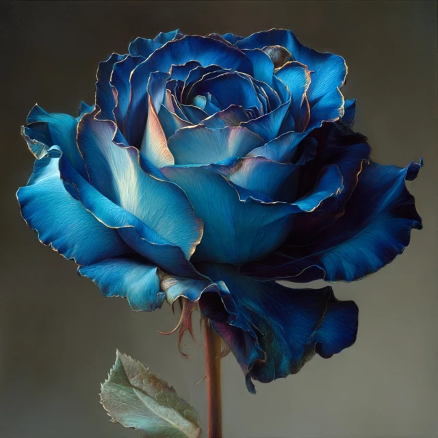 Mind Blowing Blue Rose Surreal Art