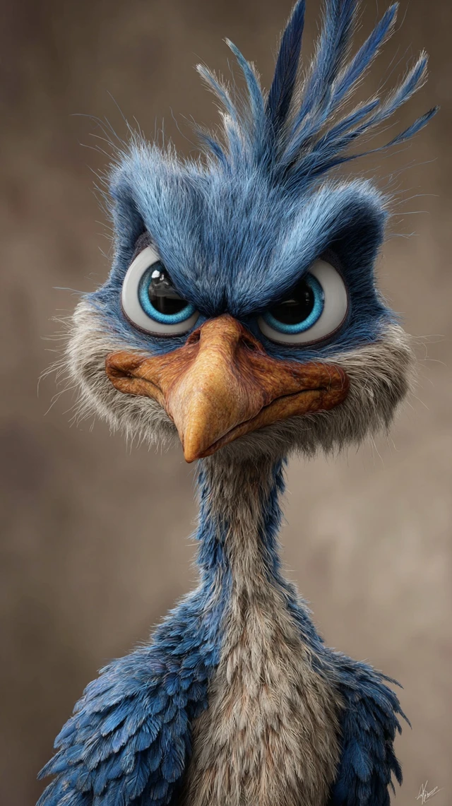 Hyperrealistic Roadrunner Cartoon Character