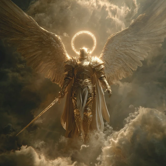 Majestic Archangel Descending From Heaven