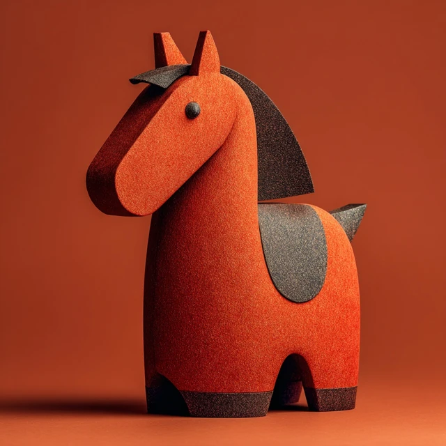 Pony Shaped Paper Bag Minimalist Design
