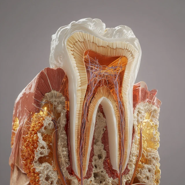 Realistic Self Growing Tooth Medical Illustration