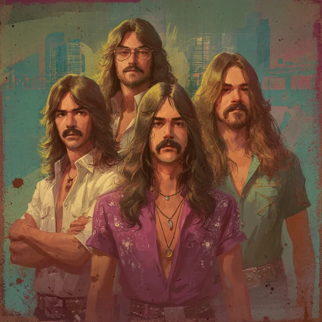 70s Rockband Album Cover Art
