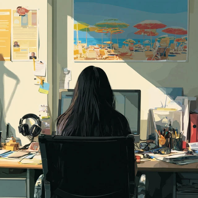 Secretary Working at Desk
